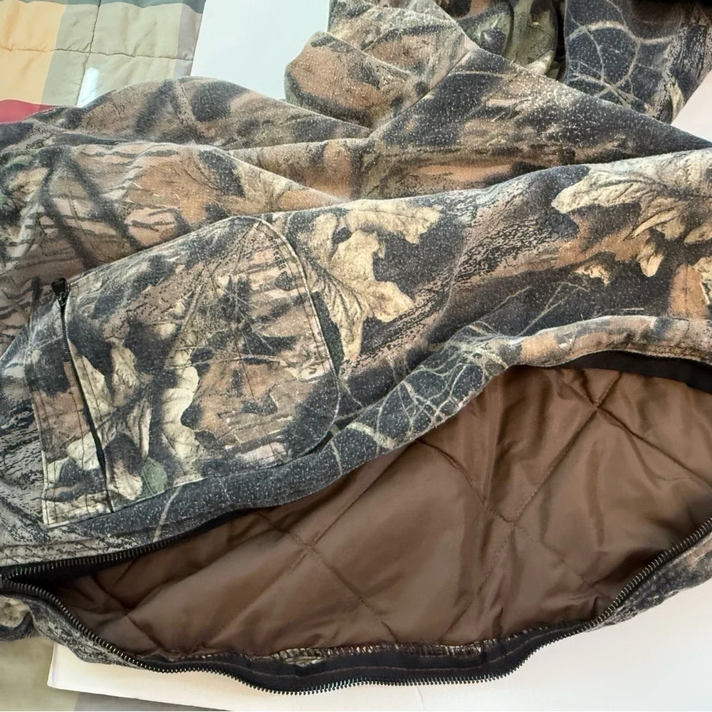 Vintage Gunflint Camo‎ mossy men’s bib overalls hunting quilted XXL size 52-54